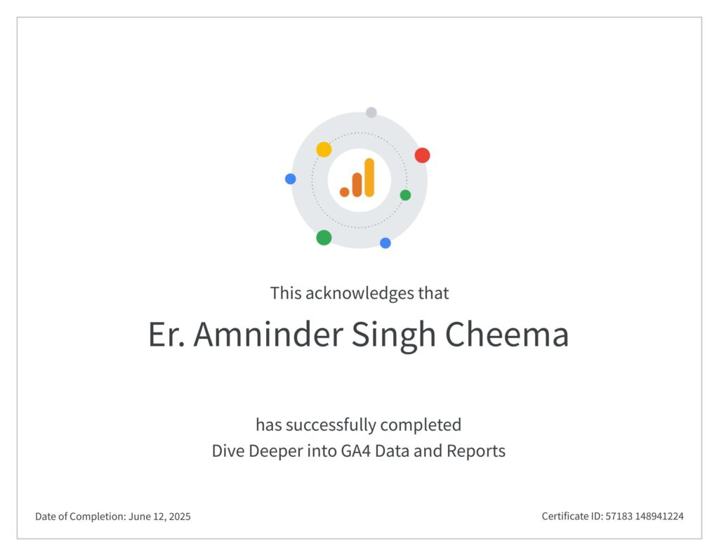 Dive Deeper into GA4 Data and Reports Certification