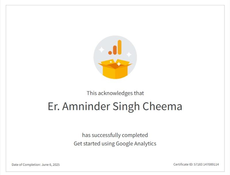 Get Started using Google Analytics Certification