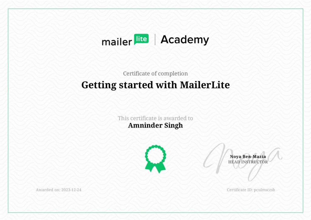 Getting Started with MailerLite Certification