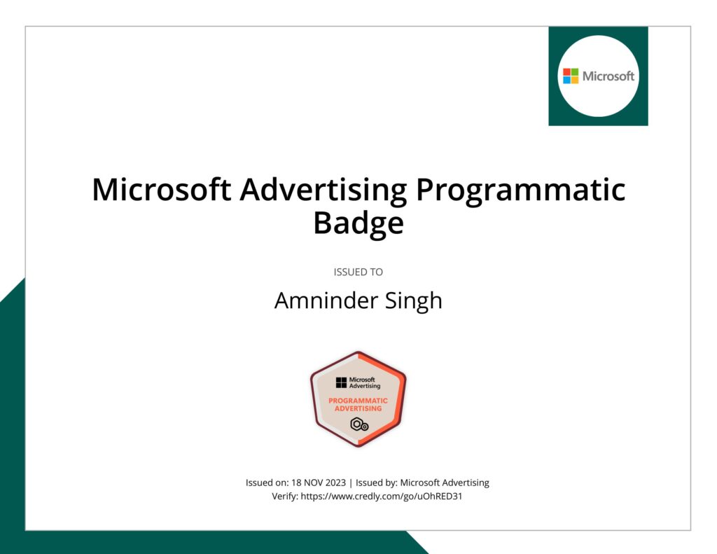 Microsoft Advertising Programmatic Certification